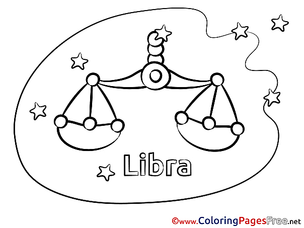 Libra Happy Birthday Coloring Pages download