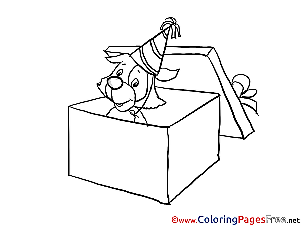Surprise Colouring Sheet download Happy Birthday