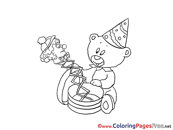 Toys printable Happy Birthday Coloring Sheets