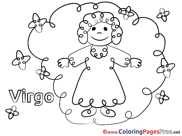 virgo happy birthday coloring pages free