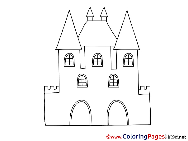 Castle for free Coloring Pages download