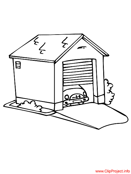 Garage coloring sheet for free