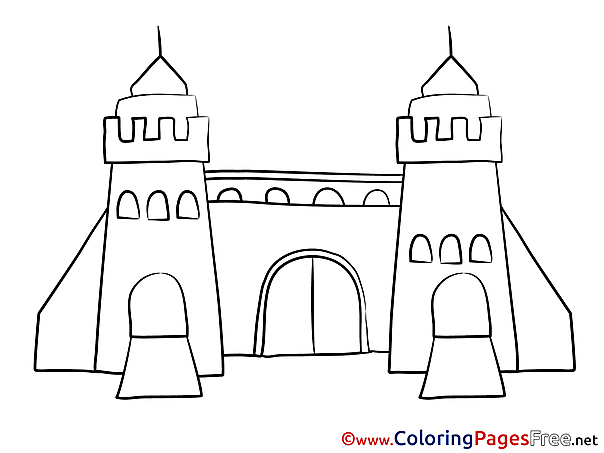 Gate Kids free Coloring Page