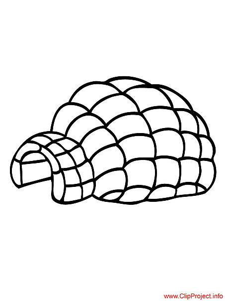 Igloo coloring page