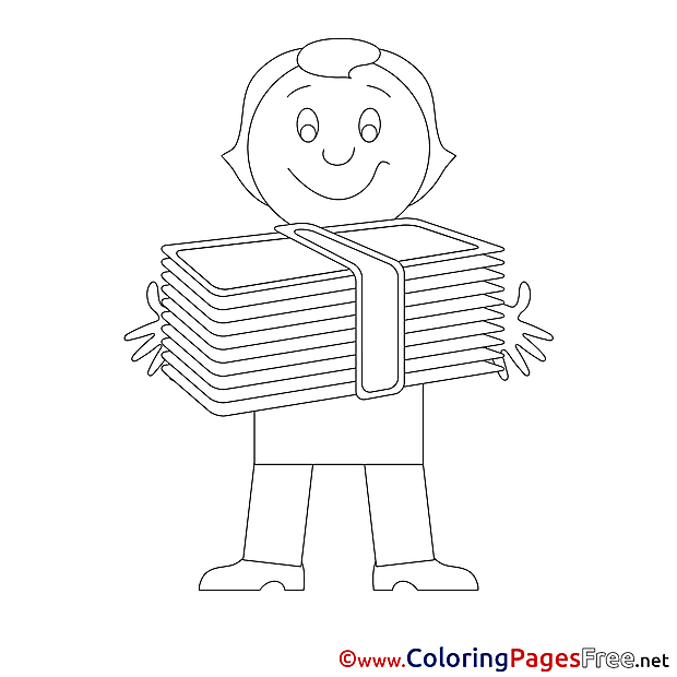 Banker Colouring Page Business free