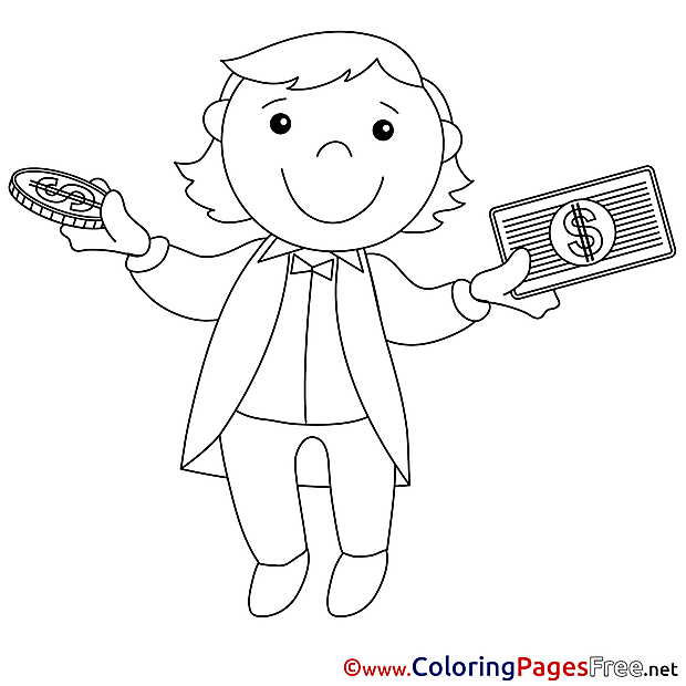 Banker printable Coloring Pages Business