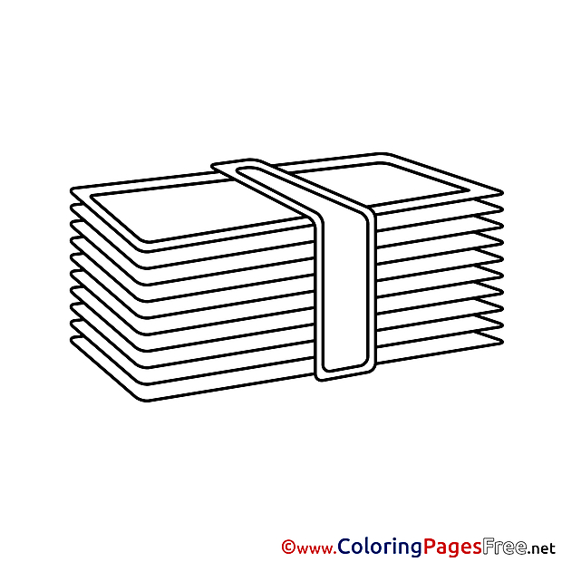 Banknotes Coloring Sheets Business free