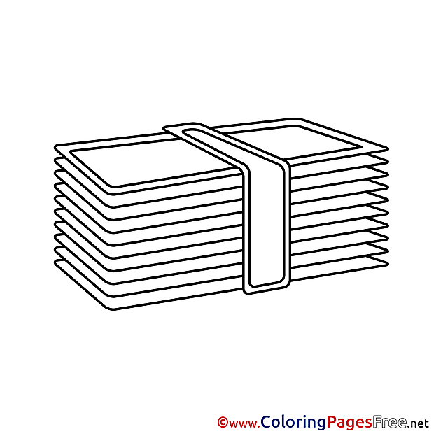 Banknotes Coloring Sheets Business free