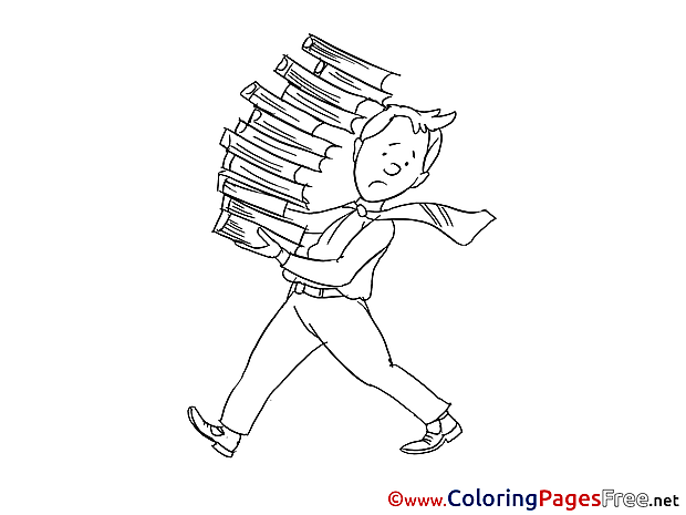Books Colouring Sheet download Business