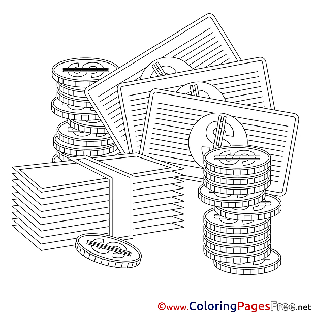 Business Coloring Pages Money