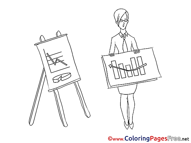 Chart Colouring Page Business free