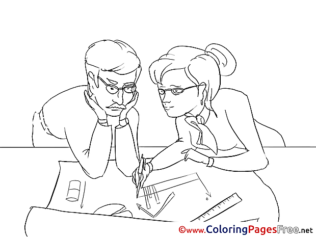 Collegues printable Coloring Pages Business
