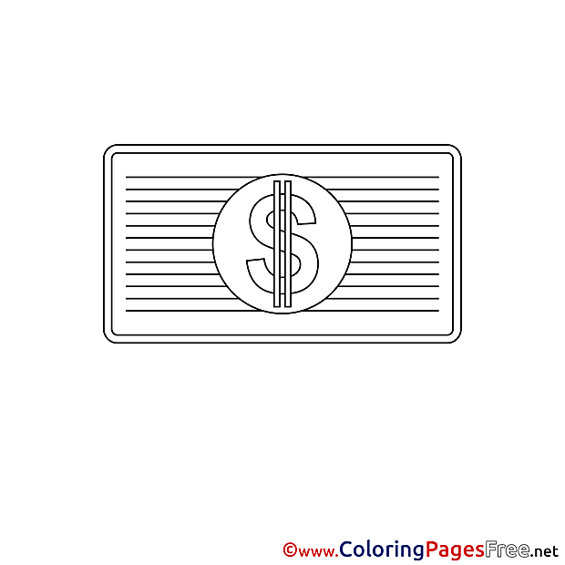 Dollar Colouring Sheet download Business