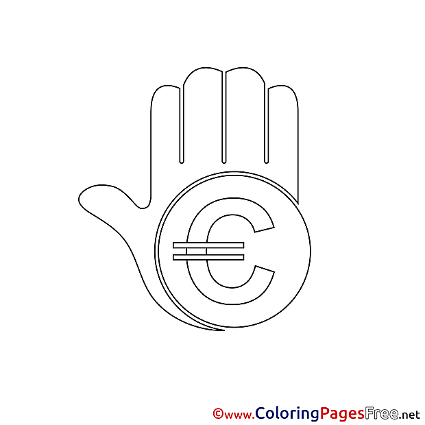 Euro printable Business Coloring Sheets