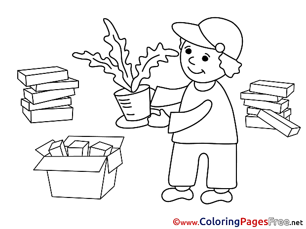 Gardener download Business Coloring Pages