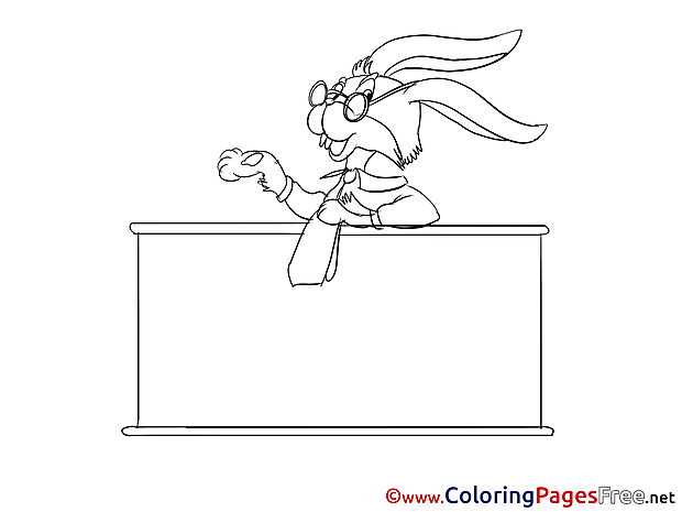 Hare printable Business Coloring Sheets