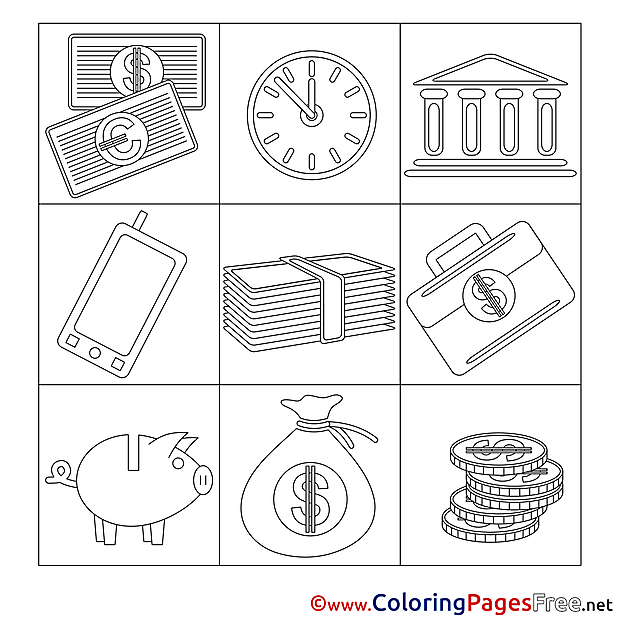 Job Children Business Colouring Page
