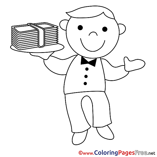 Man Money free Colouring Page Business