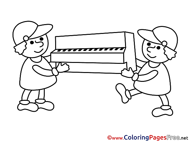 Piano Business Coloring Pages download