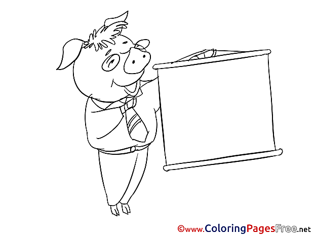 Pig Business Coloring Pages download