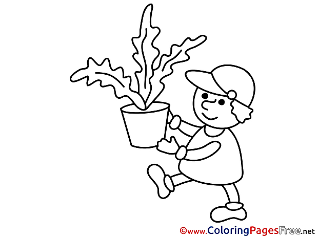Plant for Kids Business Colouring Page