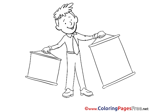 Presentation free Business Coloring Sheets