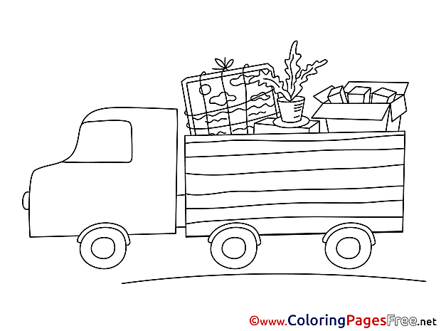 Truck Business Colouring Sheet free