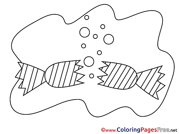 Candy Children Coloring Pages free