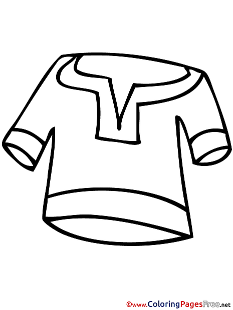 Clothes Kids free Coloring Page
