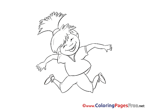 Colouring Page Girl printable free