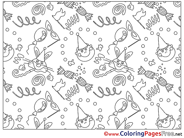 Decoration for Kids printable Colouring Page