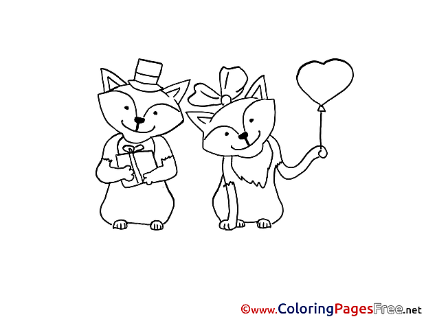 Fox download Colouring Sheet free