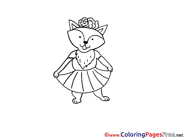 Fox free printable Coloring Sheets