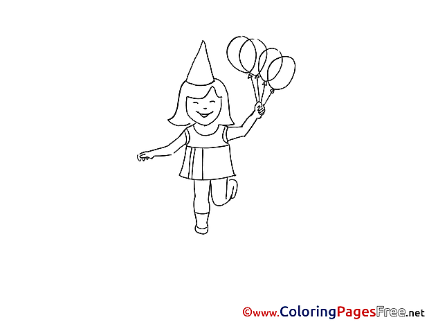 Girl for Children free Coloring Pages