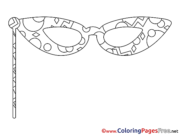 Mask for Kids printable Colouring Page