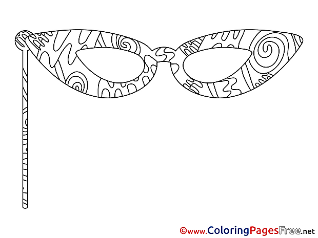 Mask printable Coloring Pages for free