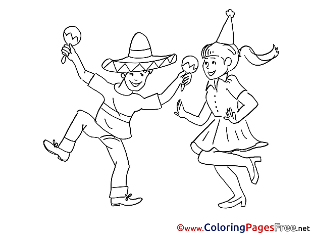 Mexicans download printable Coloring Pages