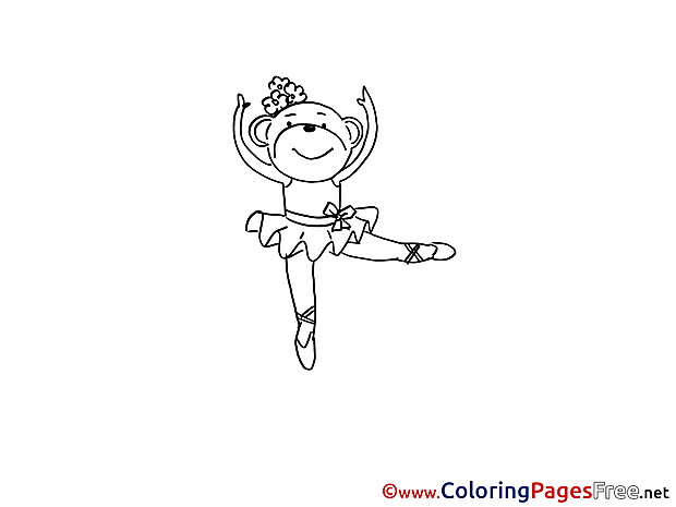Monkey for Children free Coloring Pages