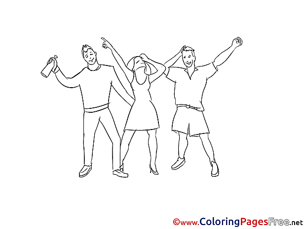 Party free Colouring Page download