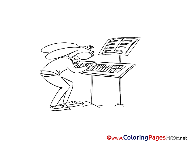 Rabbit Children Coloring Pages free