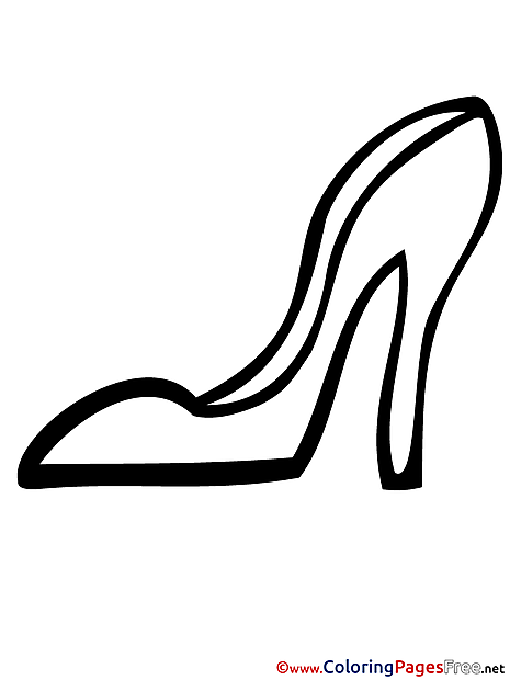 Shoes Colouring Page printable free