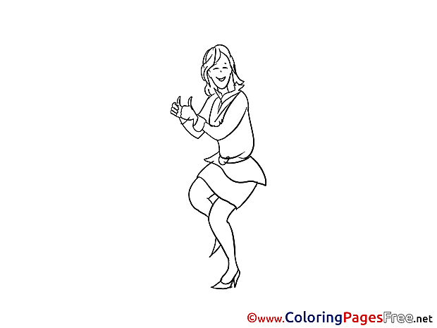 Woman Children download Colouring Page