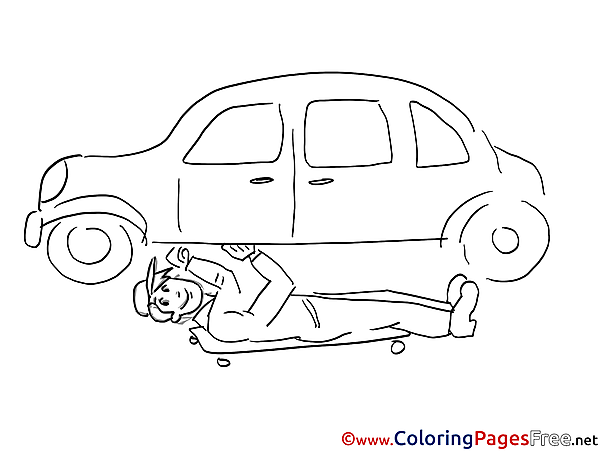 Autocar Colouring Page printable free