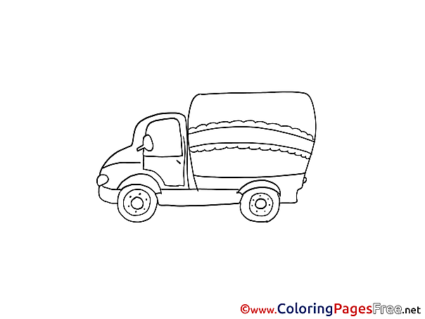Autocar for Kids printable Colouring Page