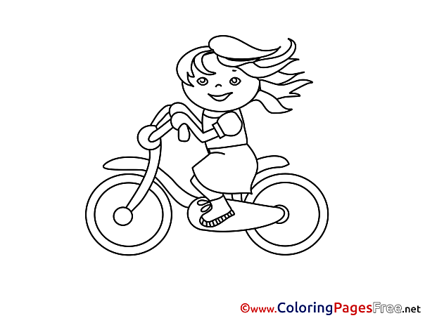 Bicycle for Children free Coloring Pages