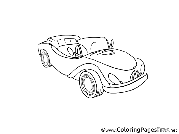 Cabriolet Kids download Coloring Pages