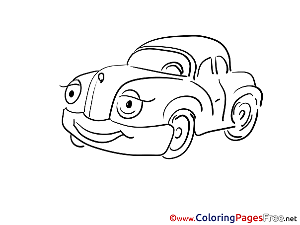 Children Car download Colouring Page