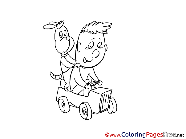 Dog Child for free Coloring Pages download