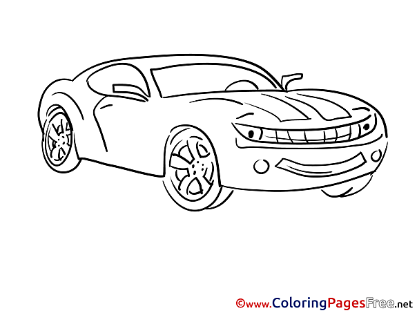 For Children free Coloring Pages Car