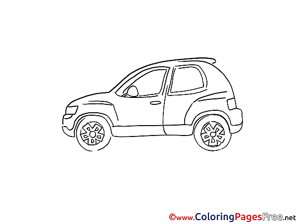 Hatchback for Children free Coloring Pages
